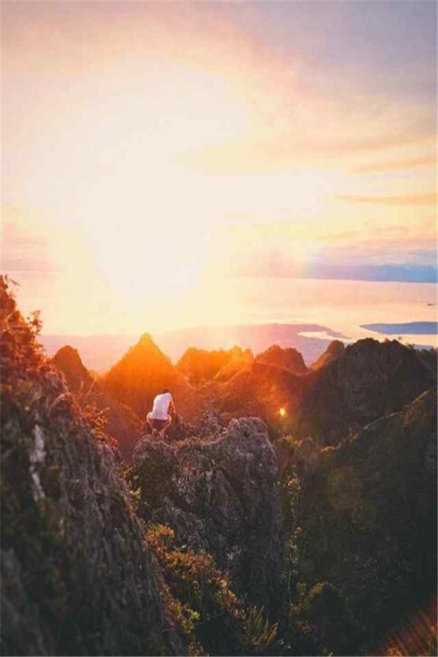 唯美夕阳下城市风景高清手机壁纸图集