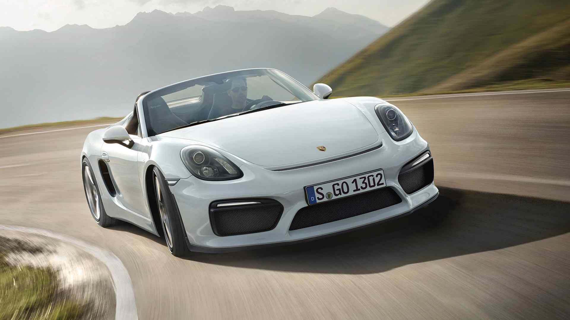 2016款白色保时捷Boxster Spyder图片壁纸大全