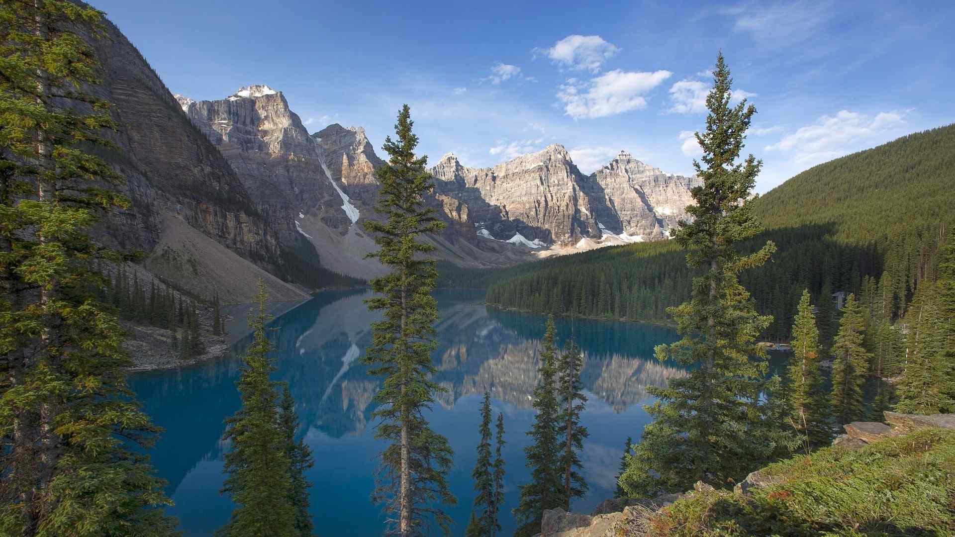 雪山冰湖奇迹自然_加拿大最美的班夫胜景壁纸_第六辑