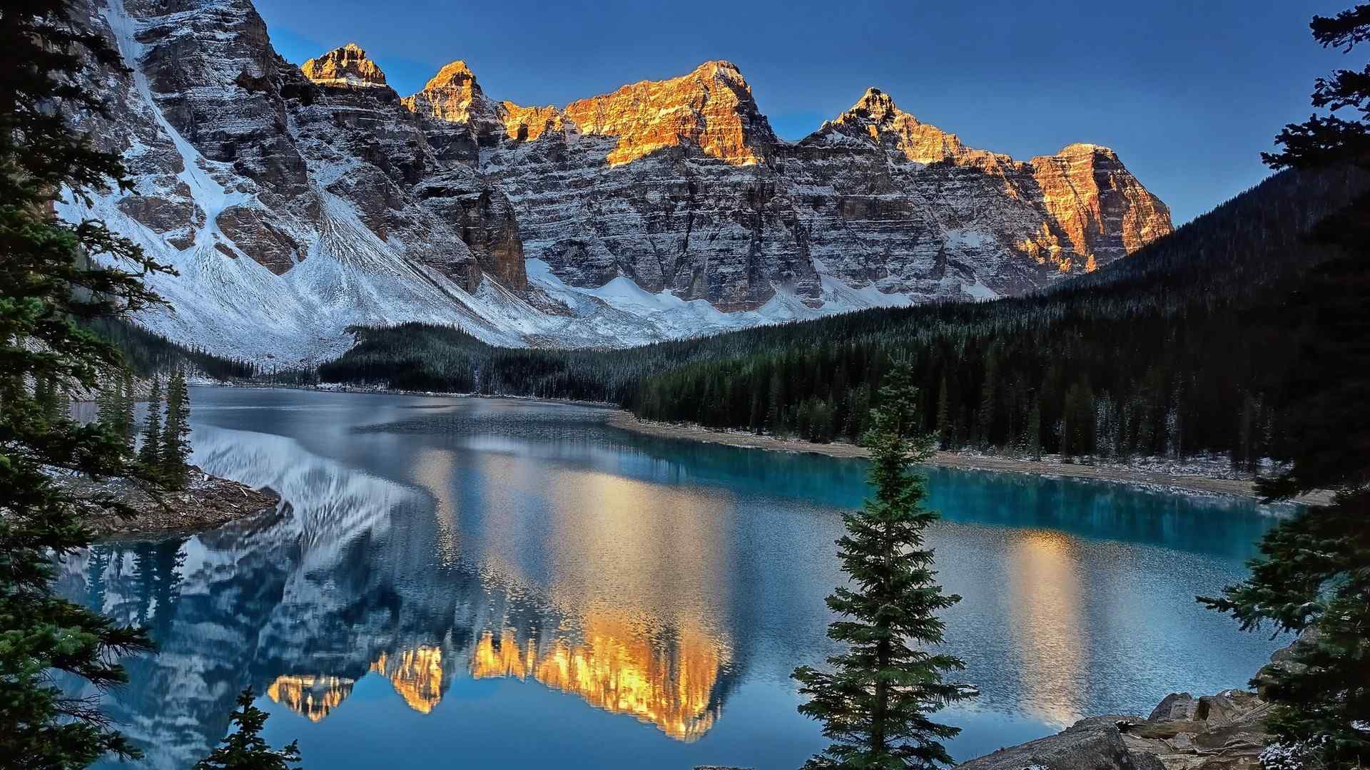 班夫胜景路易斯湖_加拿大最美的班夫胜景壁纸_第九辑